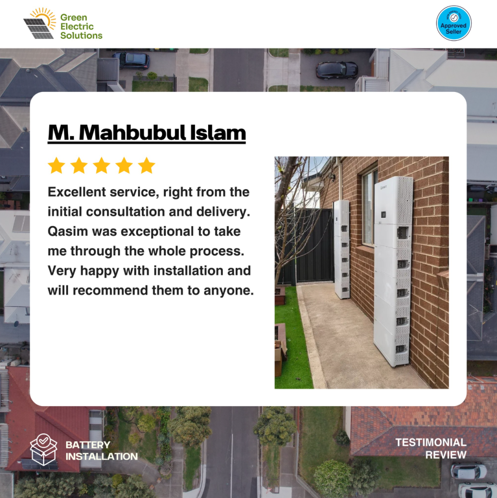 green electric solutions happy battery customer 