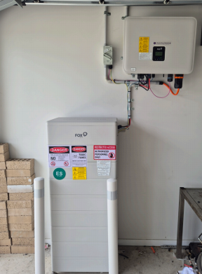 foxess solar and battery installation in greenvale 