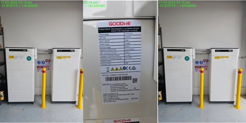 GoodWe Lynx‑F G2 battery installation with 10.34kwh solar system in Werribee, VIC 3030 Victoria