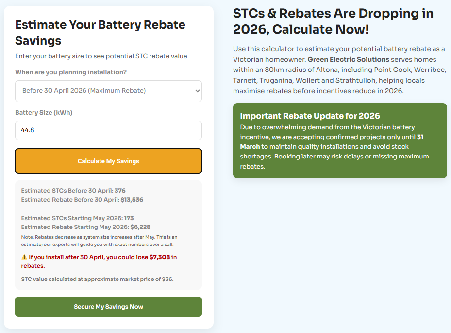 solar and battery rebates are dropping after April 2026