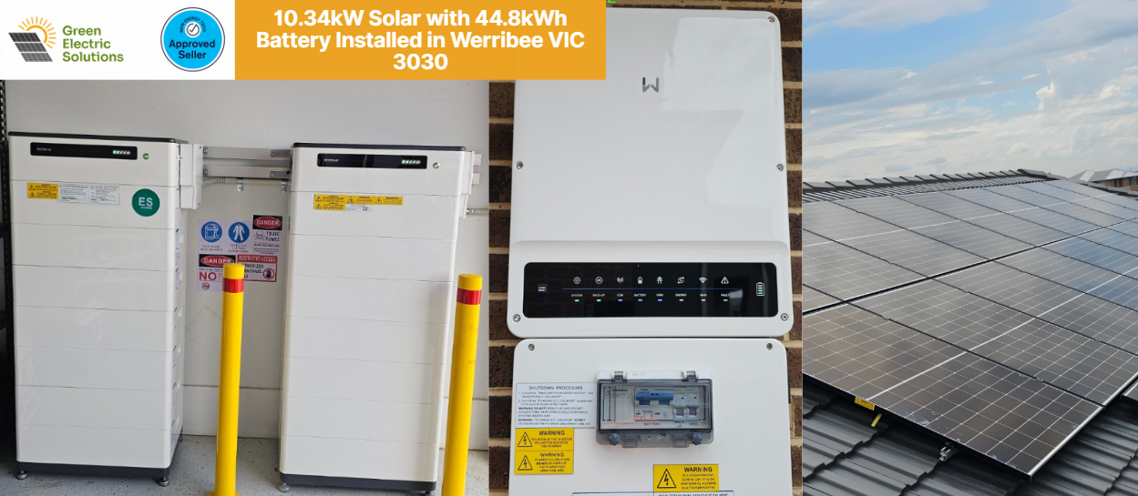 10.34 kW Solar + 44.8 kWh Battery Installed in Werribee VIC 3030