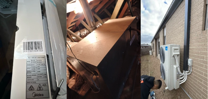 Deanside Gas ducted heating to Midea 19kW HVAC Upgrade | Green Electric Solutions
