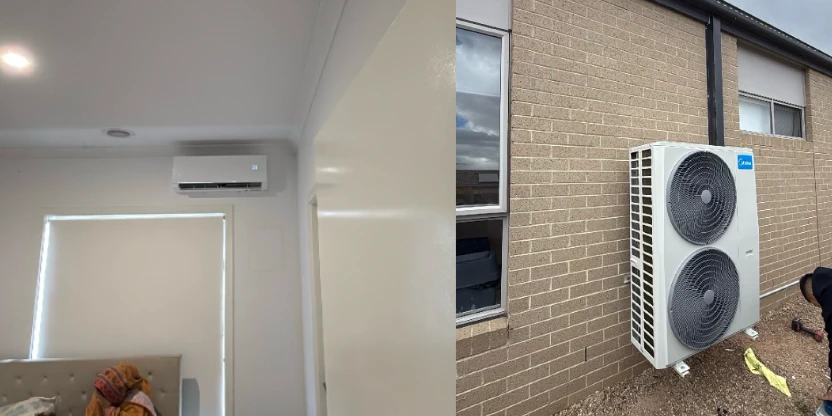 Deanside Gas ducted heater to Midea 19kW Split AC Upgrade | Green Electric Solutions