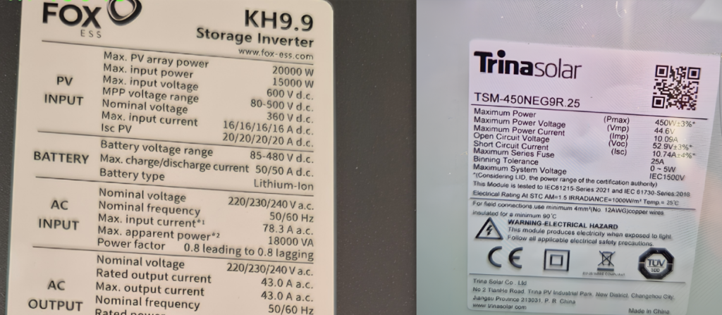 fox ess inverter with trina solar panels in point cook