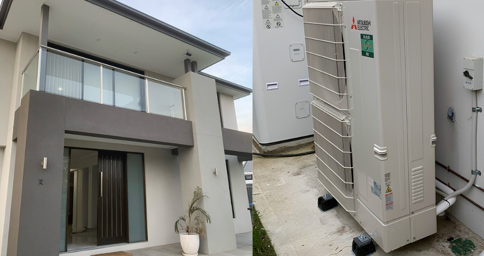 mitsubishi ducted heating and cooling system installation in Rowville, Melbourne