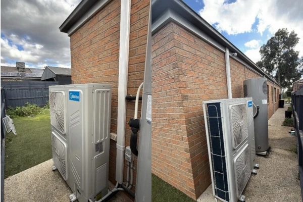 Midea reverse cycle heating and cooling outdoor units installed in Weir Views melbourne