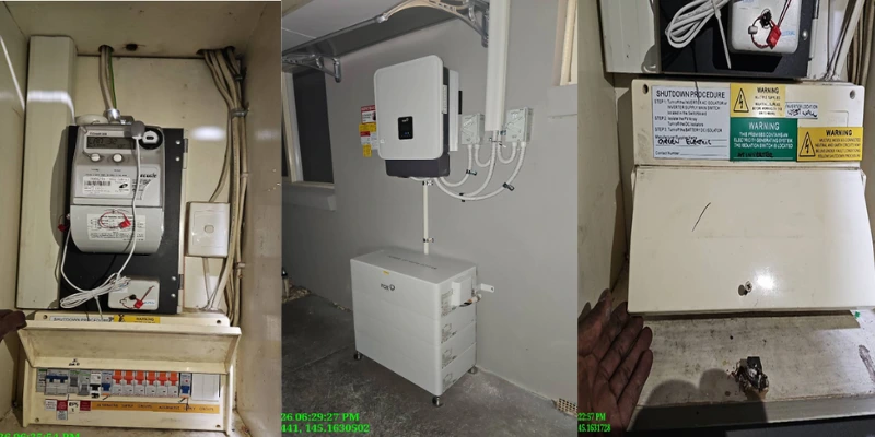 Switchboard upgrade, inverter, and battery integration completed for Wheelers Hill solar