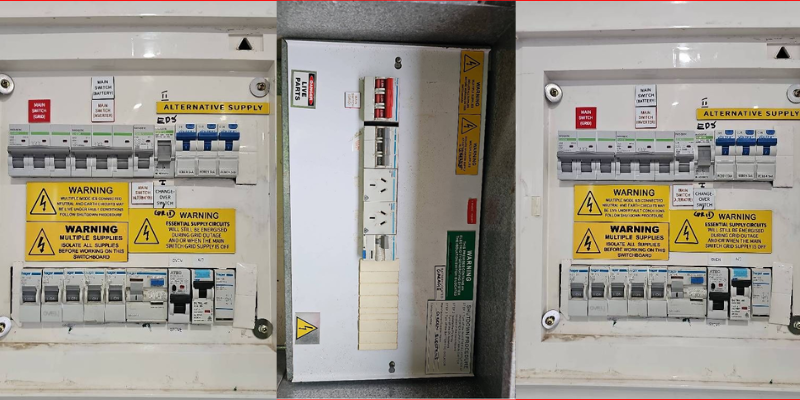 Upgraded switchboard with Essential Power Supply (EPS) and alternative supply isolators for 13.52kW solar and battery installation in Point Cook