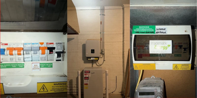 Solar and battery installation switchboard in Cheltenham VIC 3192