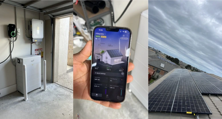 Trina solar, FoxESS battery and ev charger installation in point cook. customer availed a rebate of $11488